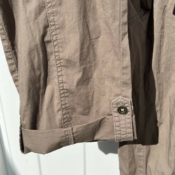 Chico's Pants Capris Brown Stretch Waist Cuffed Cargo Pockets Casual Size .5 - Picture 4 of 9